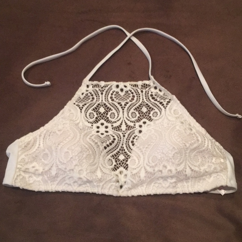 Lace Halter Bikini Top